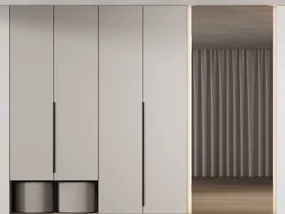 536 cabinet furniture 17 modular wardrobe cupboard 2 3D model