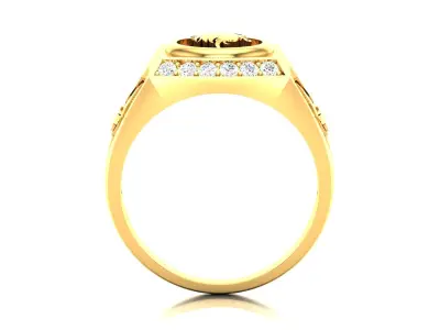 Solitaire Engagement Wedding Diamond Ring 3D print model 2