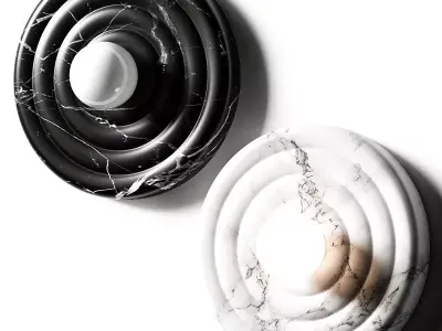 Wabi sabi round wall light 3D model