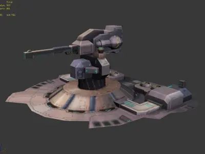 Machinery - Turret 01 3D model