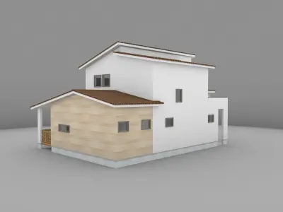 House model for background 41 Low-poly 3D model