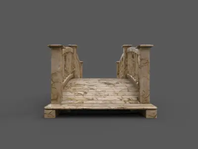 Marble bridge Low-poly 3D model purchase