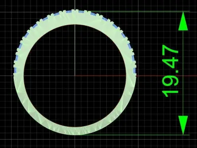 Jewelry ring 360 3D print model