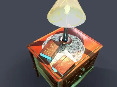 Light table Low-poly 3D model