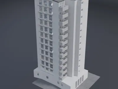 High Rise 1 Low-poly 3D model