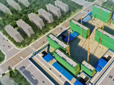 Urban Residential Construction Site 3D model