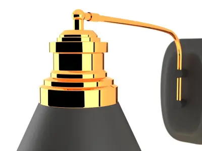 Wall Lamp 3D Model Ready For Render Low-poly 3D model