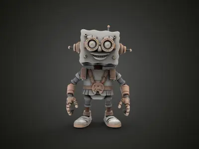 steampunk SpongeBob 3D print model