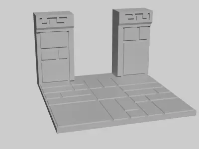 Dwarven Fort Doorway Floor Tile 3D print model