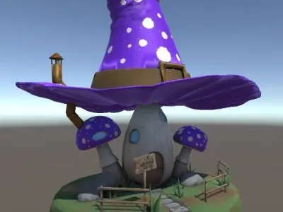 Witch House Low-poly 3D model Low-poly 3D model