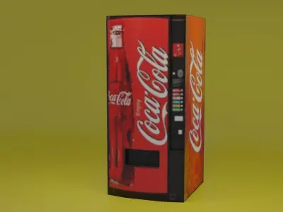 Coca-cola Fridge Free low-poly 3D model