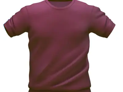 Cartoon High Poly Subdivision Maroon Sweater Low-poly 3D model