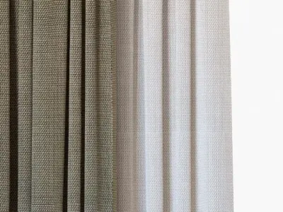 Curtains 86 Curtains with Tulle ROHI Topia 3D model