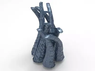 Glass pyramid Modern tower Hub 3D model