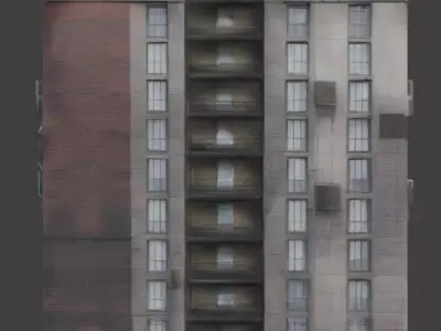 Urban Residential Building 3D Model Low-poly 3D model purchase