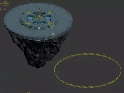 Moon City - Round Platform 02 3D model