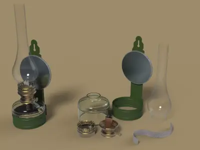 Kerosene lamp 3D model