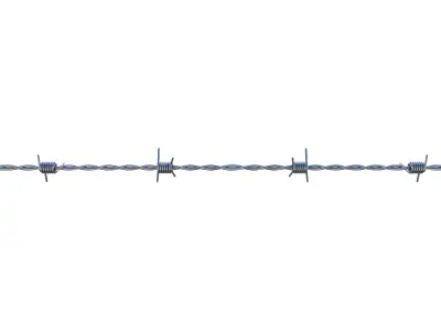 Barb Wire Chrome Low-poly 3D model