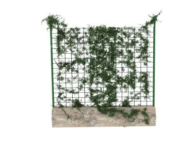 Moss Wire Chain Link Fence 3D model