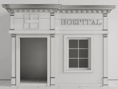 Children playhouse Hospital for kids 3D model