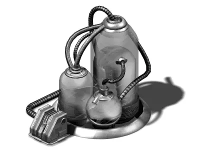 Future World - Ground Chemical Container 01 3D model