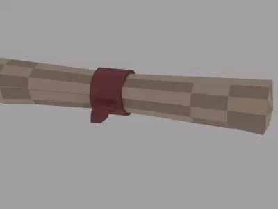 Low Poly Stylized Scroll Game Ready Low-poly 3D model