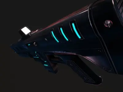 Sci-Fi Rifle Low-poly 3D model