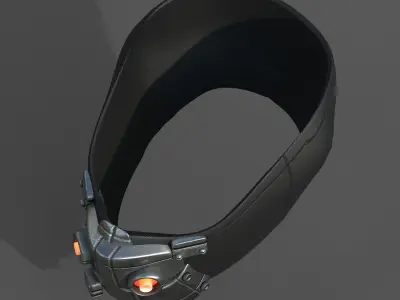 Gas mask respirator scifi futuristic  Low-poly 3D model