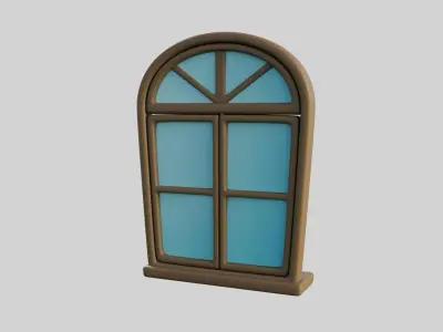 Cartoon Window 14b 3D model