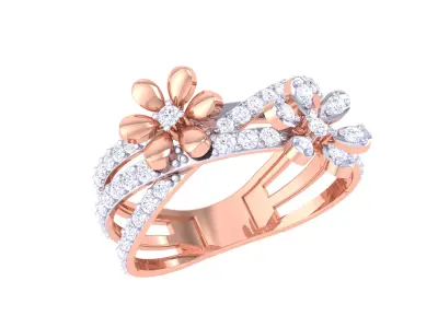   Women Ring MTL 3dm STL OBJ FBX Details 3D print model 7