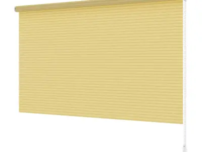 Striped Yellow Blinds 3D model