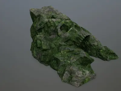 Skull Cave Low-poly 3D model 10