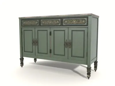 sideboard distressed Low-poly 3D model
