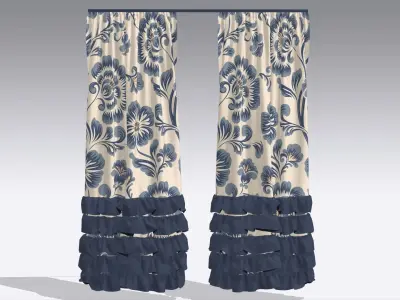 Curtain Low-poly 3D model 54