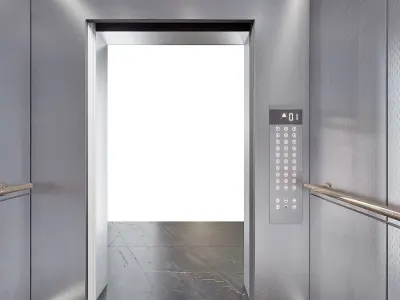 Elevator with interior 2   3D model