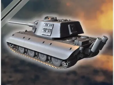 E-100 Ausf B Entwicklung super-heavy tank - Germany Eastern West 3D print model