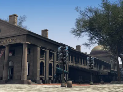 Quincy Market Boston Exterior 3D model