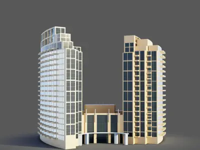 standpoint tower - Dubai 3D model