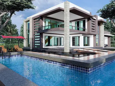 MODERN VILLA MAGNOLIA 3D model