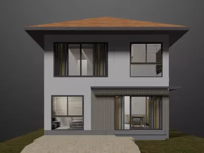 Small detached house 3D model