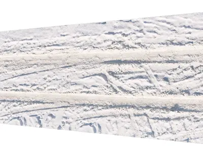 Thawed snow road Hq Scan 3D model