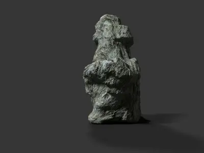 Rock Cliff Low-poly 3D model