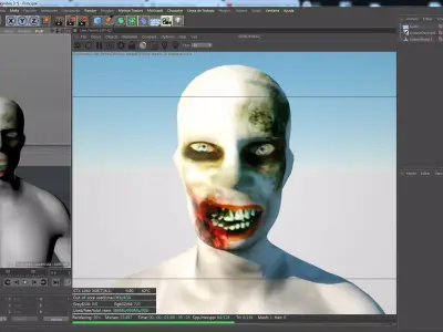 Character zombie 3D model