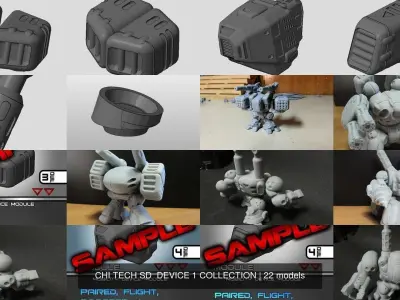 CHI TECH SD  DEVICE 1 COLLECTION 3D Model Pack