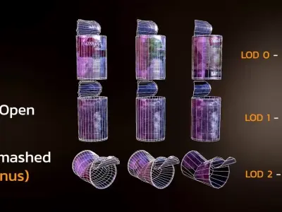 Food can game ready Low-poly 3D model