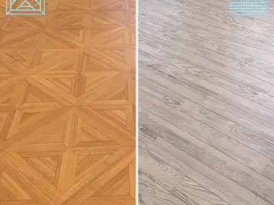 Parquet - Laminate - Wooden floor 2 in 1 Low-poly 3D model 83