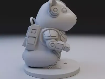 cyber hamster 3D print model