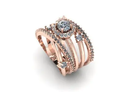 daimonds rings 3D print model