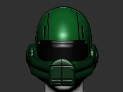 helmet high poly sculpt 3d printable  3D model 100