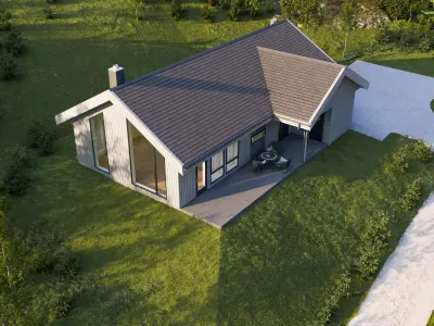 Scandinavian summer house  3D model